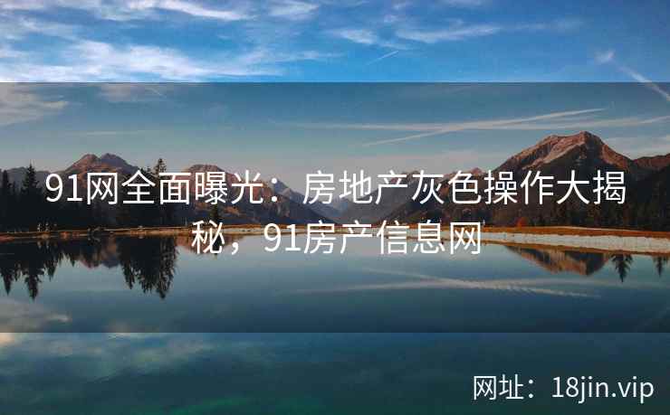 91网全面曝光：房地产灰色操作大揭秘，91房产信息网