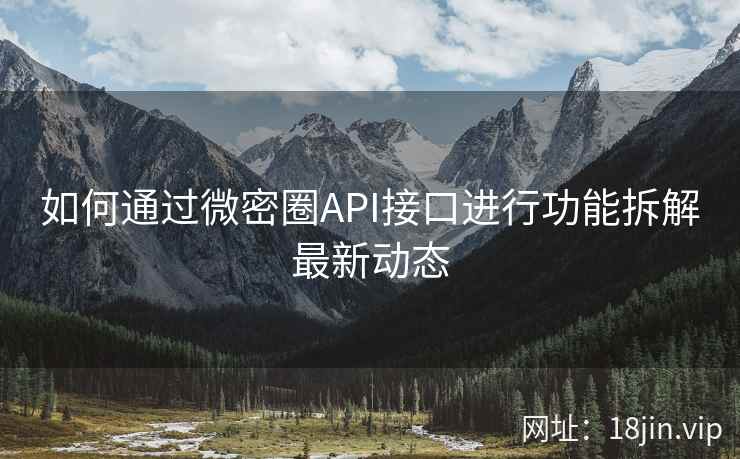 如何通过微密圈API接口进行功能拆解最新动态  第2张