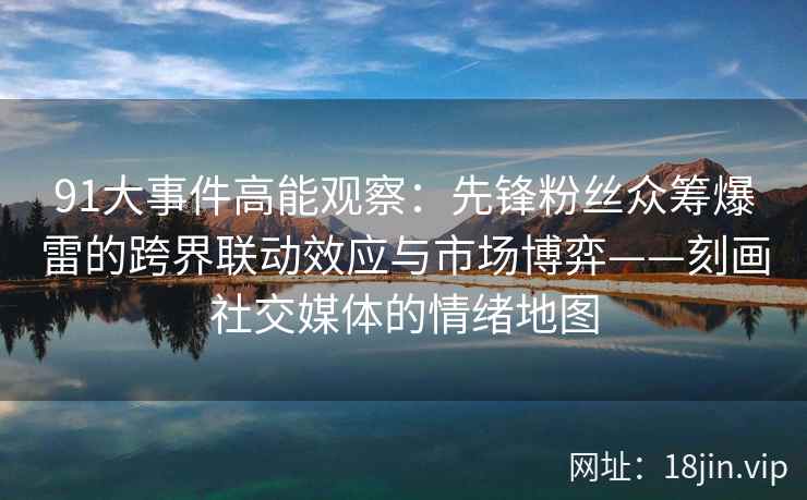 91大事件高能观察：先锋粉丝众筹爆雷的跨界联动效应与市场博弈——刻画社交媒体的情绪地图  第1张