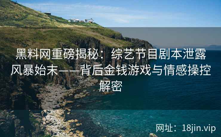 黑料网重磅揭秘：综艺节目剧本泄露风暴始末——背后金钱游戏与情感操控解密  第1张