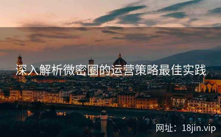深入解析微密圈的运营策略最佳实践  第2张