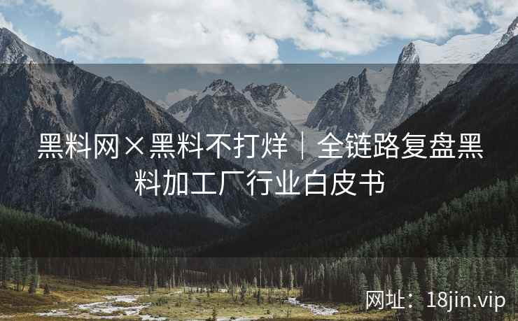 黑料网×黑料不打烊｜全链路复盘黑料加工厂行业白皮书  第2张