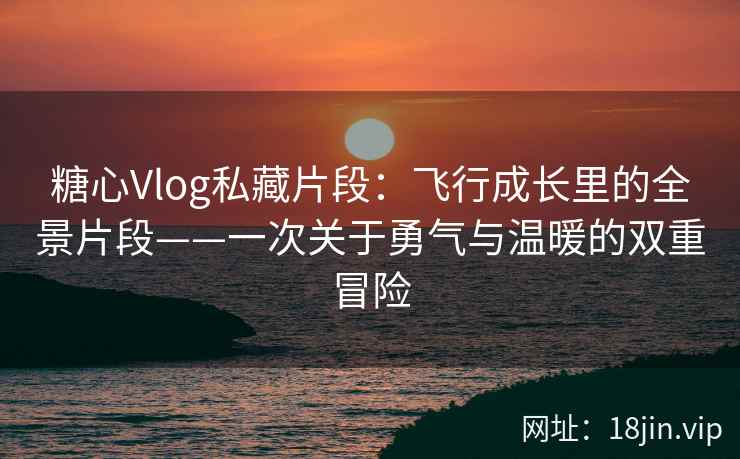 糖心Vlog私藏片段：飞行成长里的全景片段——一次关于勇气与温暖的双重冒险  第2张
