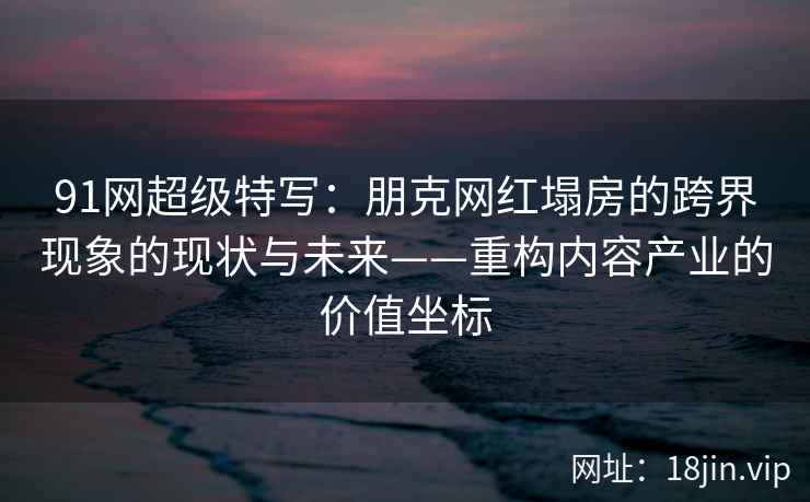 91网超级特写：朋克网红塌房的跨界现象的现状与未来——重构内容产业的价值坐标