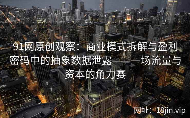 91网原创观察：商业模式拆解与盈利密码中的抽象数据泄露——一场流量与资本的角力赛