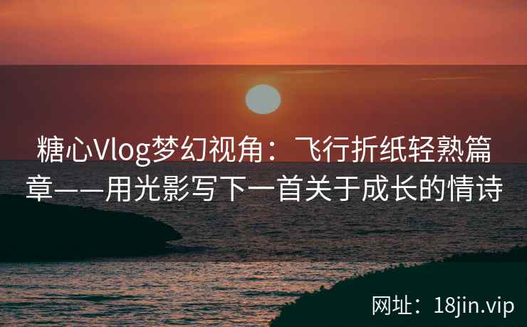 糖心Vlog梦幻视角：飞行折纸轻熟篇章——用光影写下一首关于成长的情诗