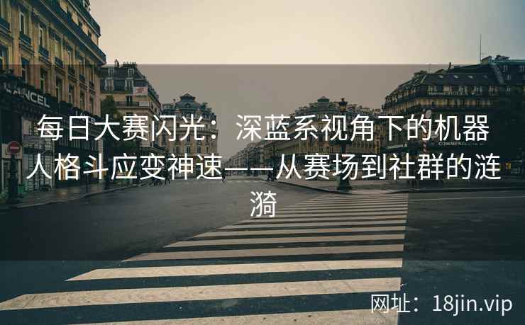 每日大赛闪光：深蓝系视角下的机器人格斗应变神速——从赛场到社群的涟漪  第2张